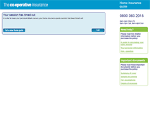 Tablet Screenshot of direct.homequote.co-operativeinsurance.co.uk